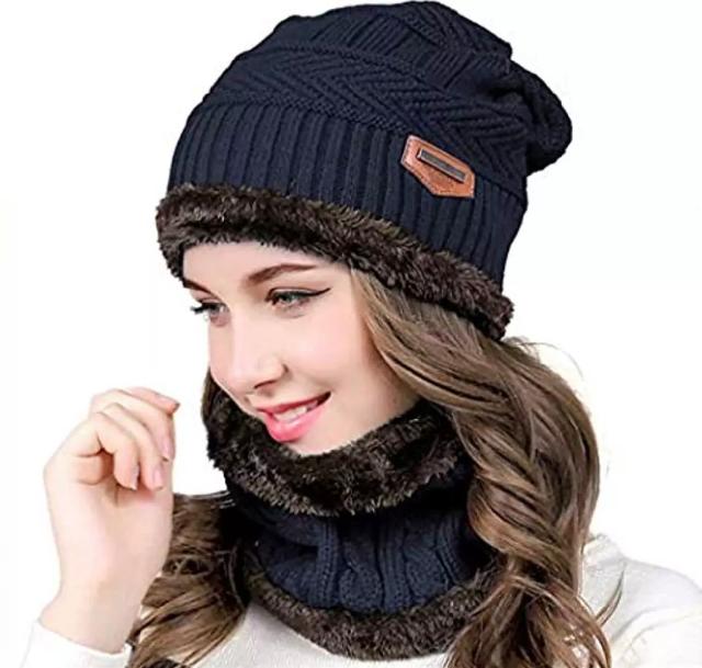 wollen Winter Cap and neck cover